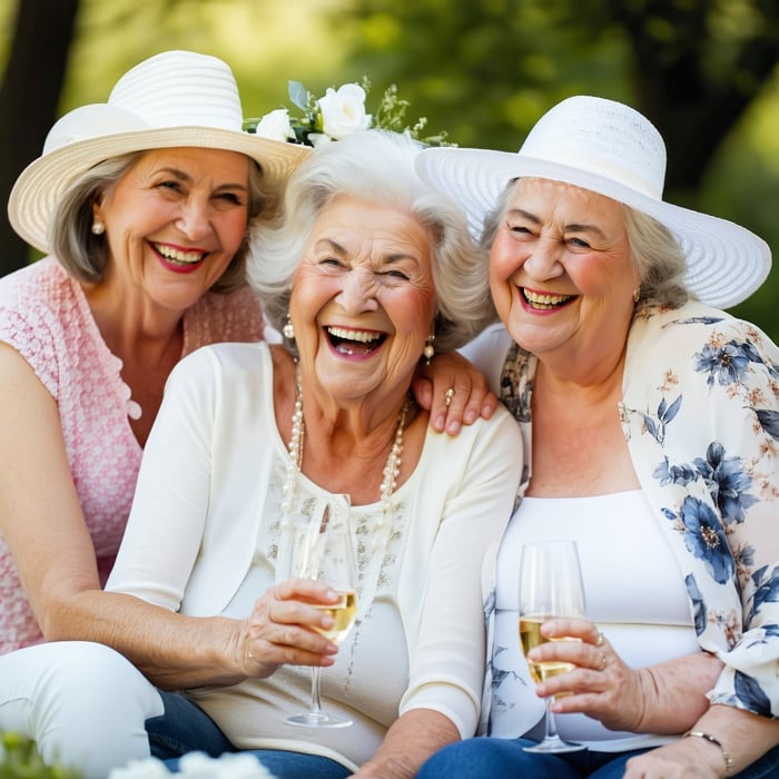 elegant happy seniors enjoying life and laughing-1