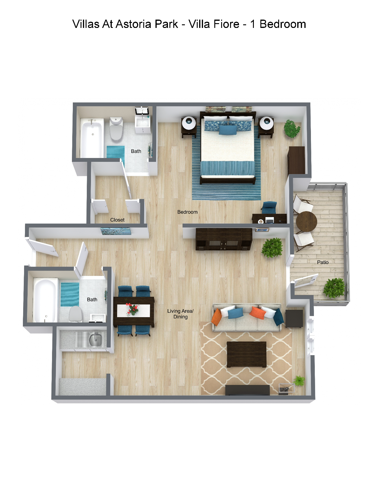 Villas-At-Astoria-Park-Villa-Fiore-1-Bedroom-Floor-Plan
